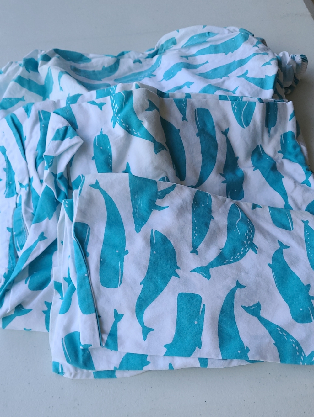 Whale Print Toddler Sheets